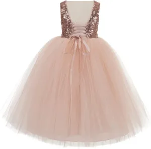 Vintage Corset Tutu Flower Girl Dress Novelty Wedding Tulle Reception 205