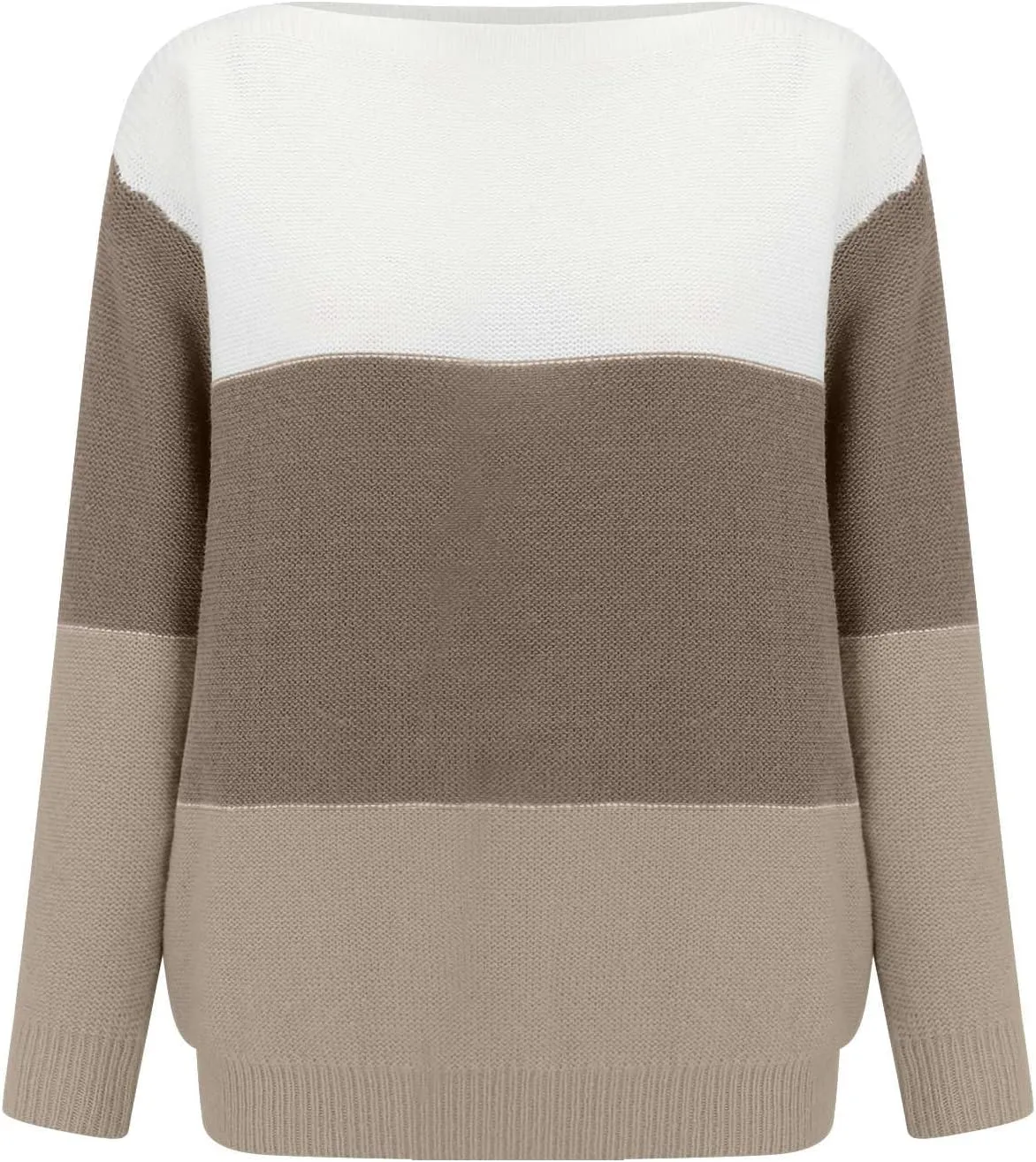 Women's Crewneck Long Sleeve Sweaters Winter New Thickened Korean Women's Solid Color Pullover Loose Long Sleeve