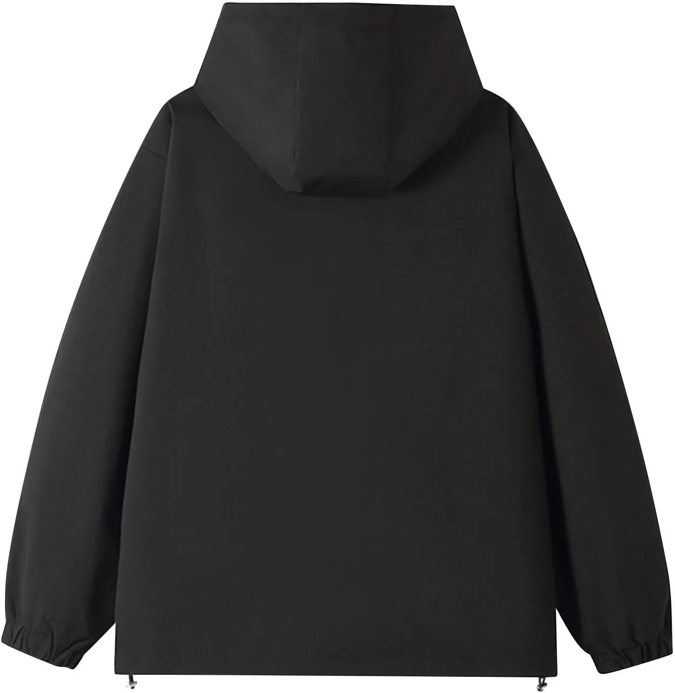 Womens Oversized Lightweight Rain Jacket Hooded Waterproof Active Y2K Cargo Style Windbreaker Zip Up Trendy Outwear