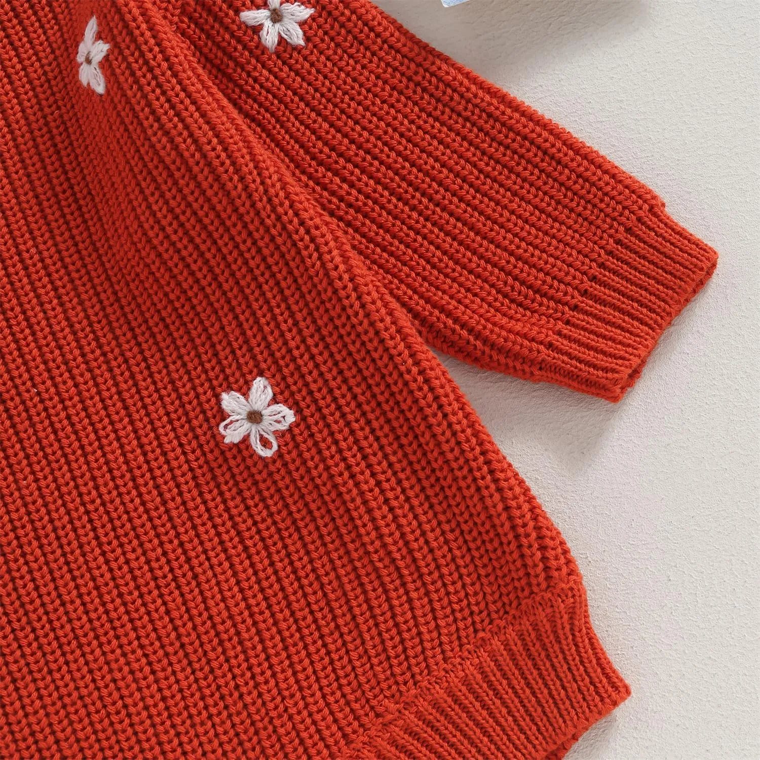 woshilaocai Baby Boy Girl Sweater Oversized Long Sleeve Romper Warm Crewneck Bodysuit Knitted Winter Clothes